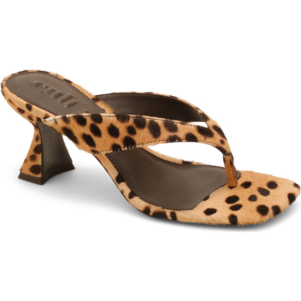 Cult Gaia Abi Hair Calf Sandal in Cheetah at Nordstrom, Size 36