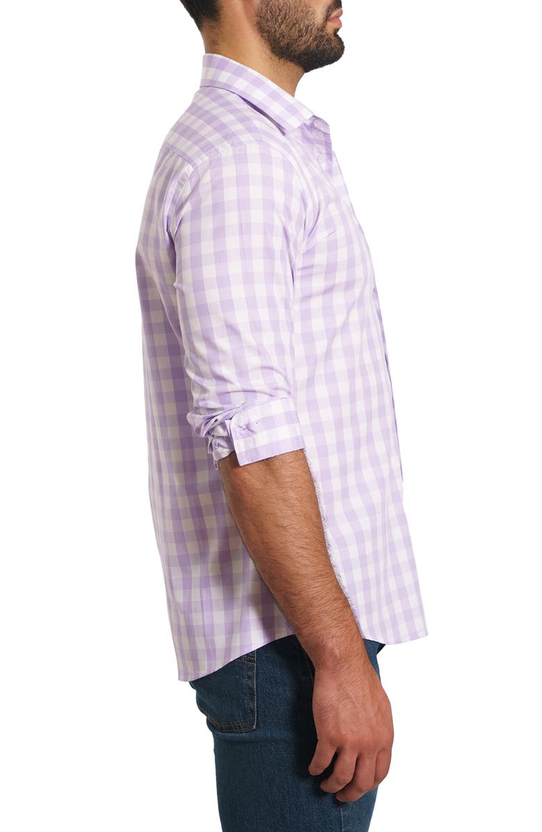 Jared Lang Gingham Long Sleeve Cotton Button-Up Shirt, Alternate, color,