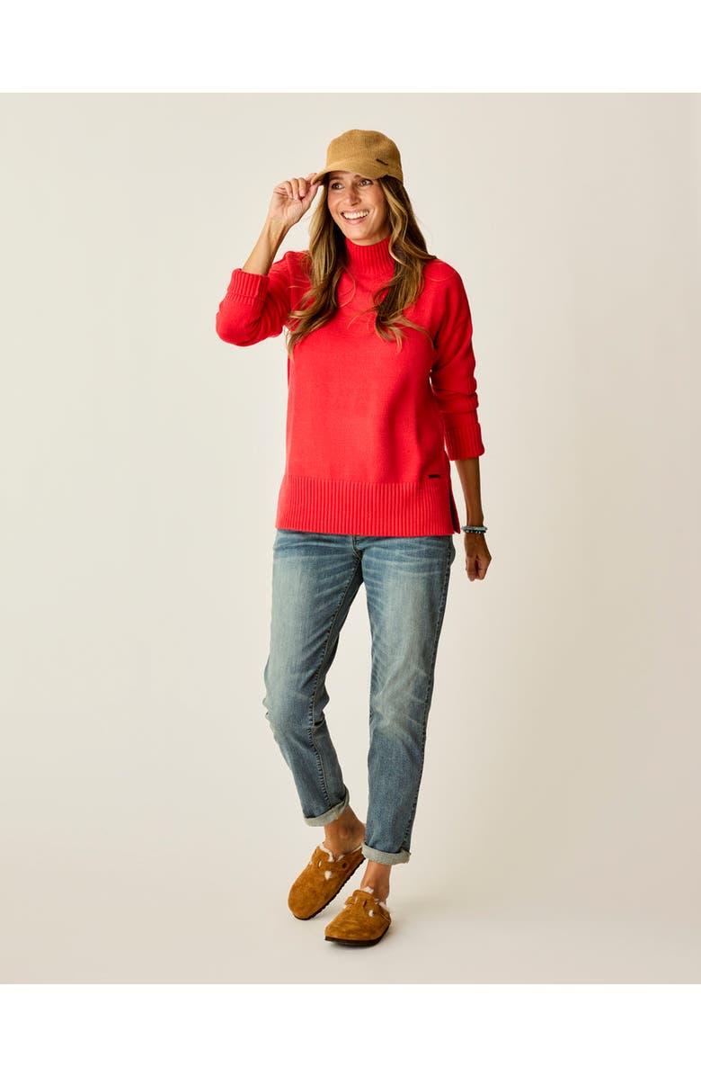 Carve Designs Woodward Sweater, Main, color, Poinsettia