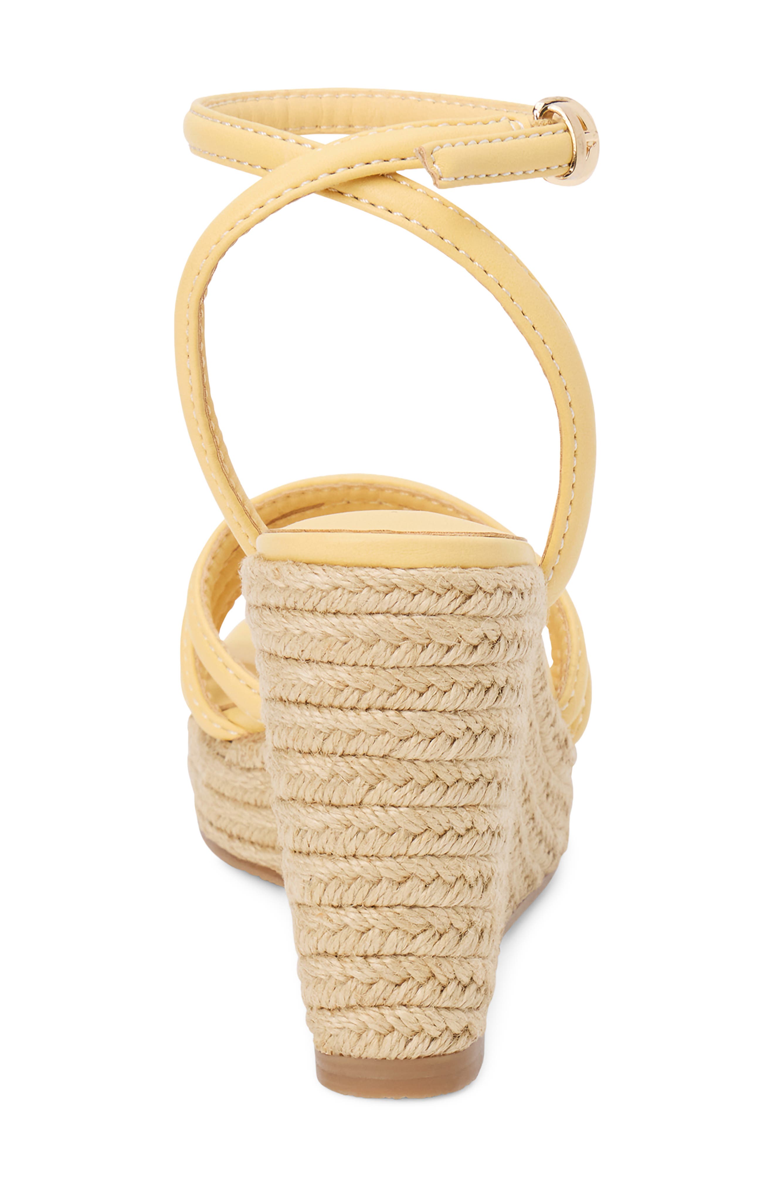 Sunnie Espadrille Ankle Strap Platform Wedge Sandal, Alternate, color, BUTTER