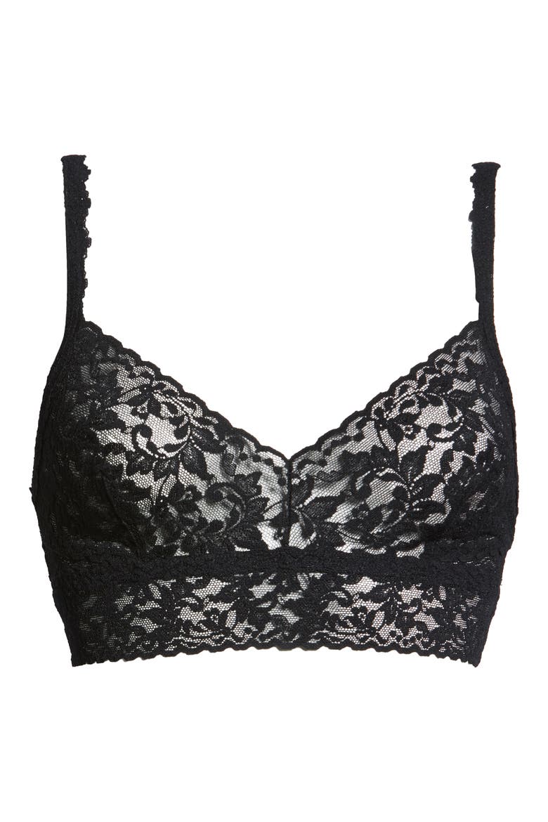 Retro Longline Bralette, Alternate, color, BLACK