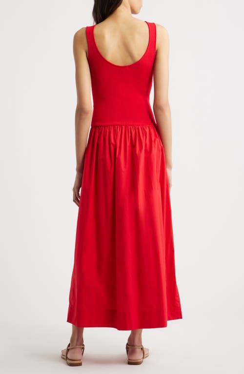 Rails Raquel Mixed Media Maxi Dress In Cherry