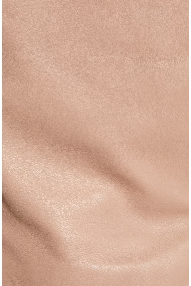 Balfern Lambskin Leather Biker Jacket, Alternate, color, BLUSH PINK