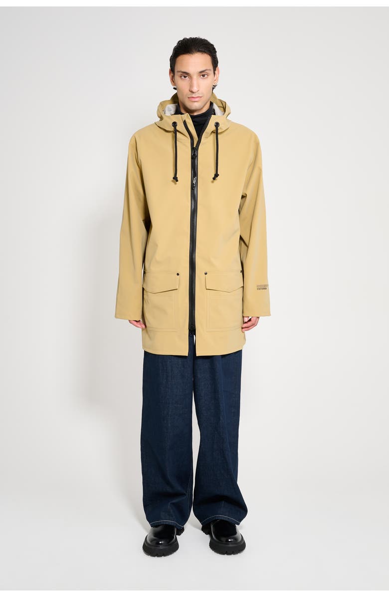 Stutterheim Stockholm Patch Raincoat, Alternate, color, Sand
