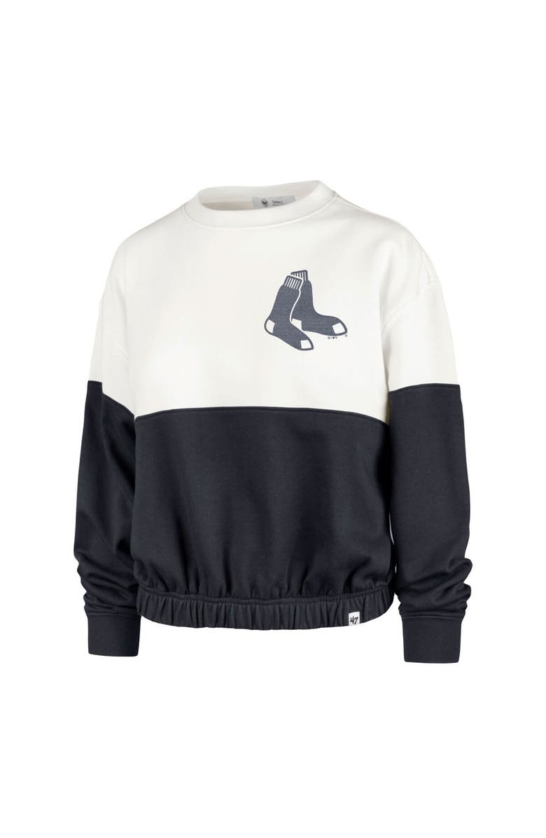 '47 Women's '47 White/Navy Boston Red Sox Take Two Bonita Pullover Sweatshirt, Alternate, color, White