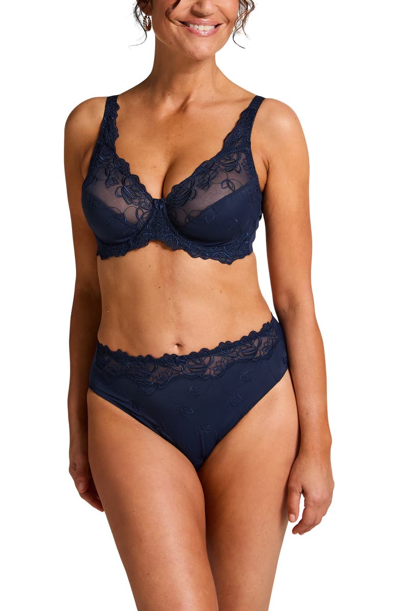 Hunkemöller Diva High Knickers, Alternate, color, Peacoat
