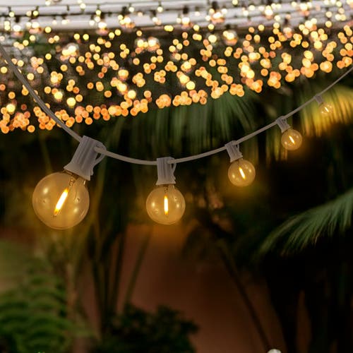 Jonathan Y 25-light Indoor/outdoor Contemporary Rustic Incandescent G40 Bistro Globe Bulb String Lig In Neutral
