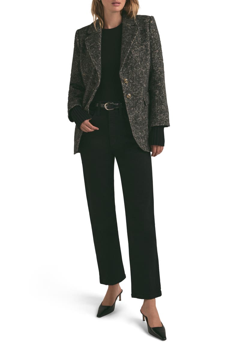 The City Layered Blazer, Alternate, color, BLACK MULTI