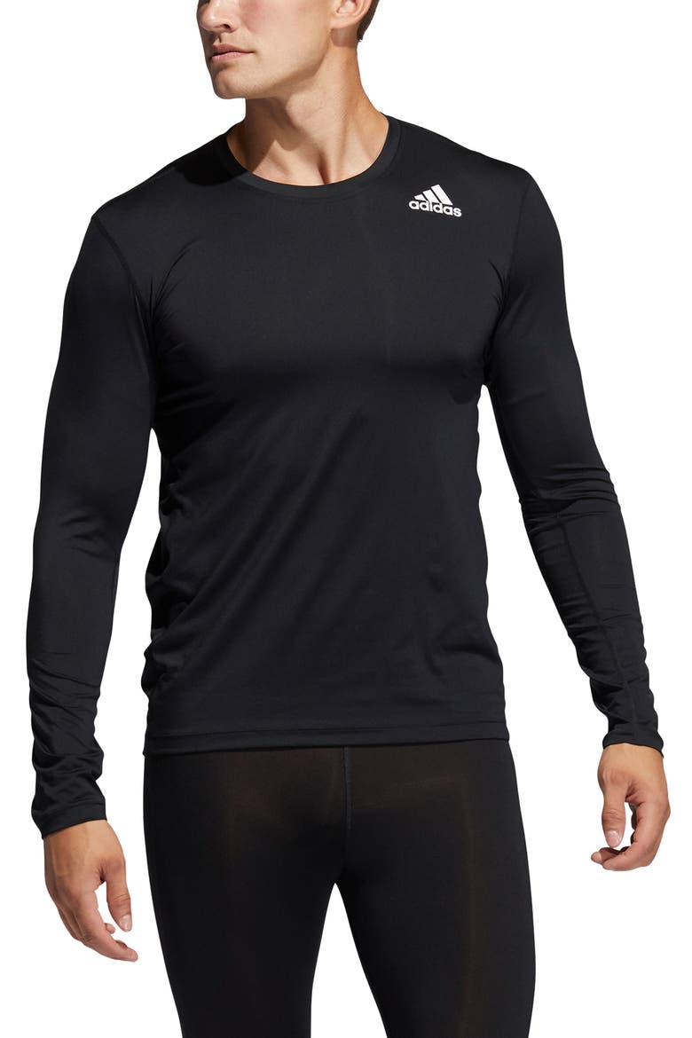 Techfit Long Sleeve Training T-Shirt, Main, color, BLACK