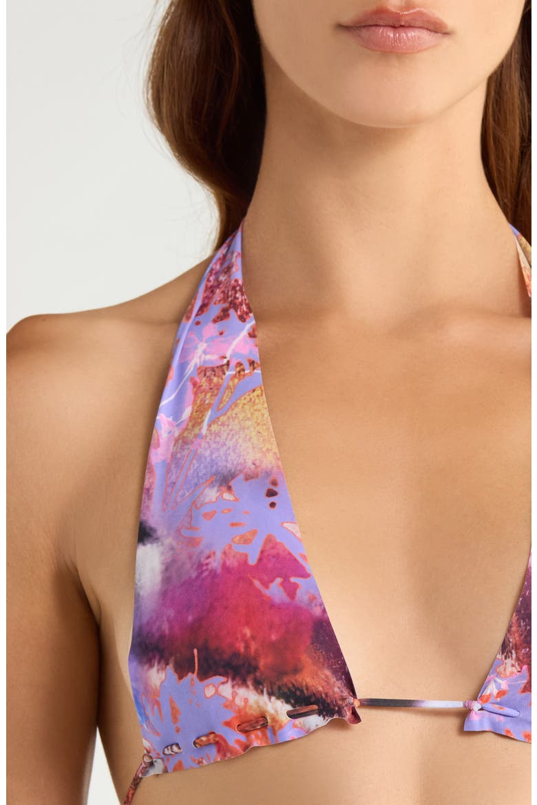 Raw Edge Bikini Top, Alternate, color, PURPLE