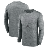 Nike Men's Nike Gray Detroit Lions Sideline Offensive Transition Velocity Dri-FIT Long Sleeve T-Shirt