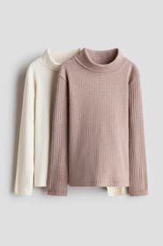 H&M 2-Pack Ribbed Turtleneck Tops