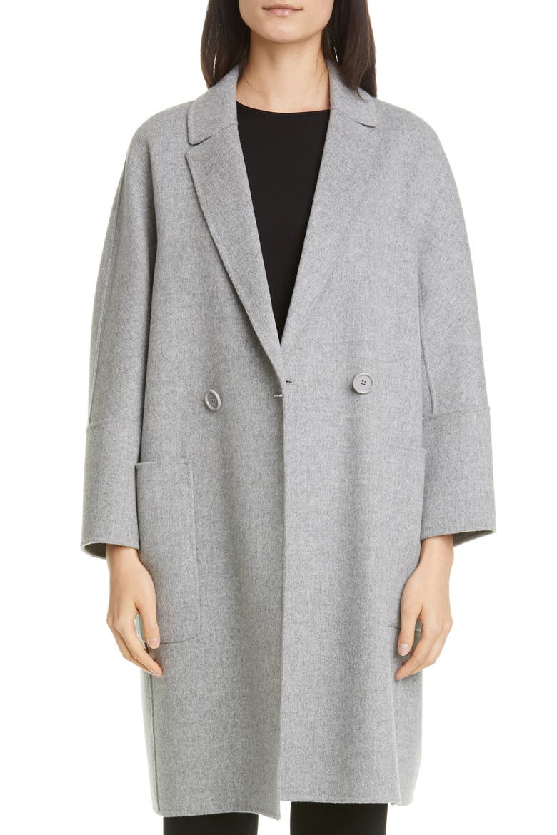 Audrey Double Breasted Coat, Main, color, LIGHT GREY