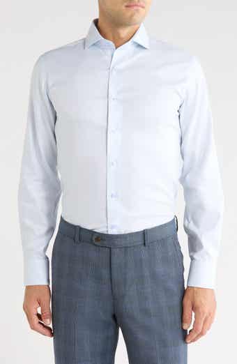 Trim Fit Textured Solid Dress Shirt
