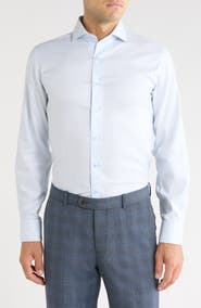 Lorenzo Uomo Trim Fit Textured Solid Dress Shirt