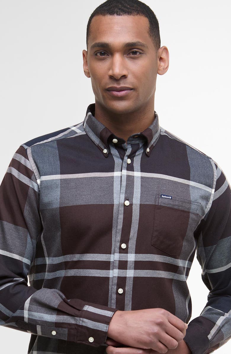 Barbour Dunoon Plaid Slim Fit Button-Down Shirt, Alternate, color, Midnight Oak Tartan