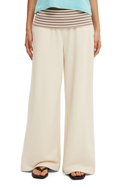 Women's Fold Over Waistband Sweatpant