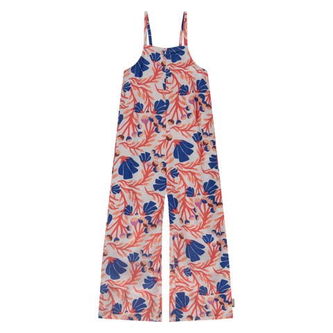 Allover Floral Woven Romper