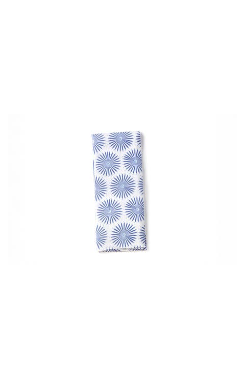 Iris Blue Burst Large Hand Towel