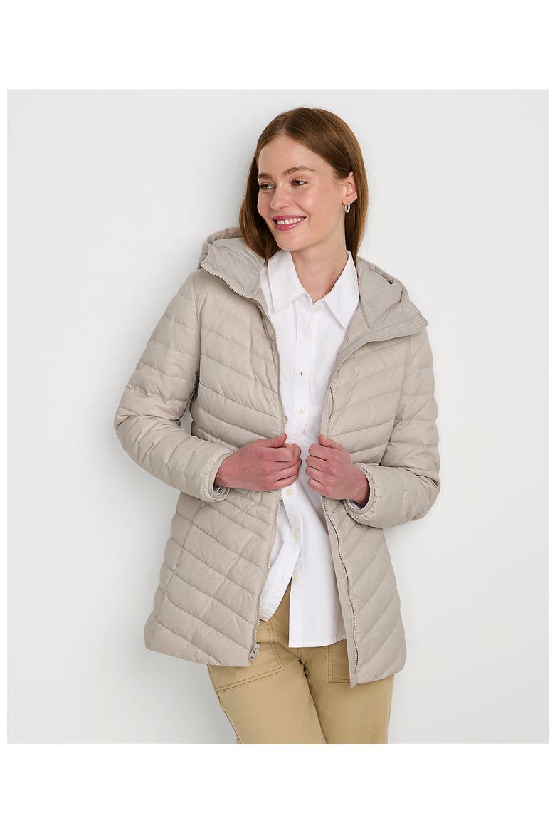 Plus Size Wanderweight Packable Down Long Jacket, Alternate, color, Dusk Gray
