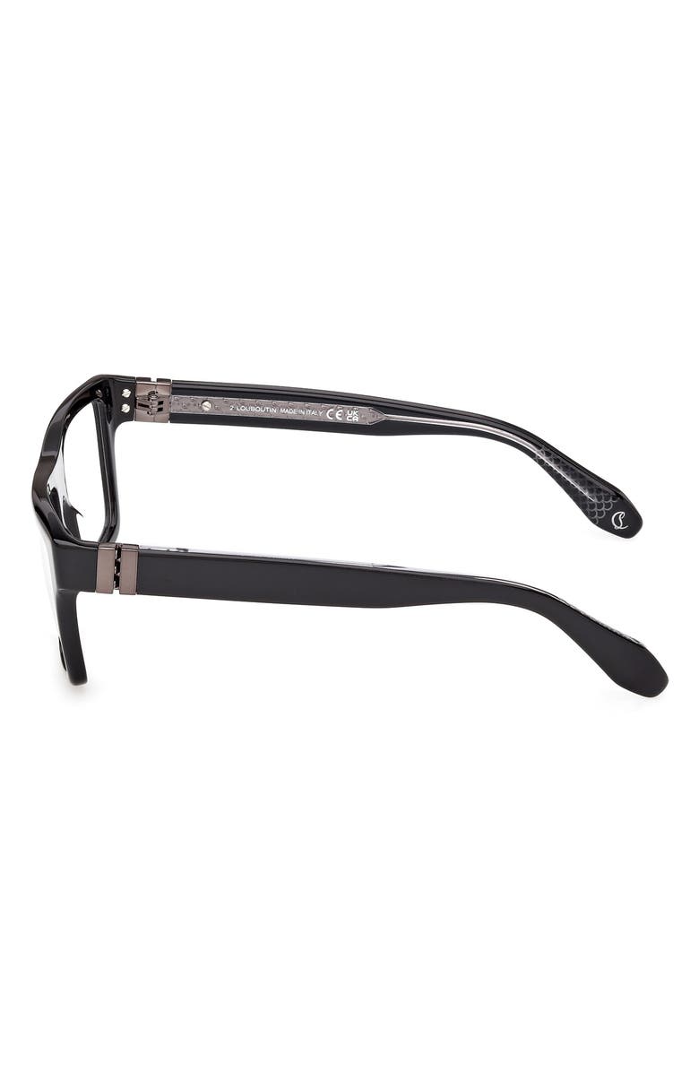 Christian Louboutin 54mm Rectangular Optical Glasses, Alternate, color, 