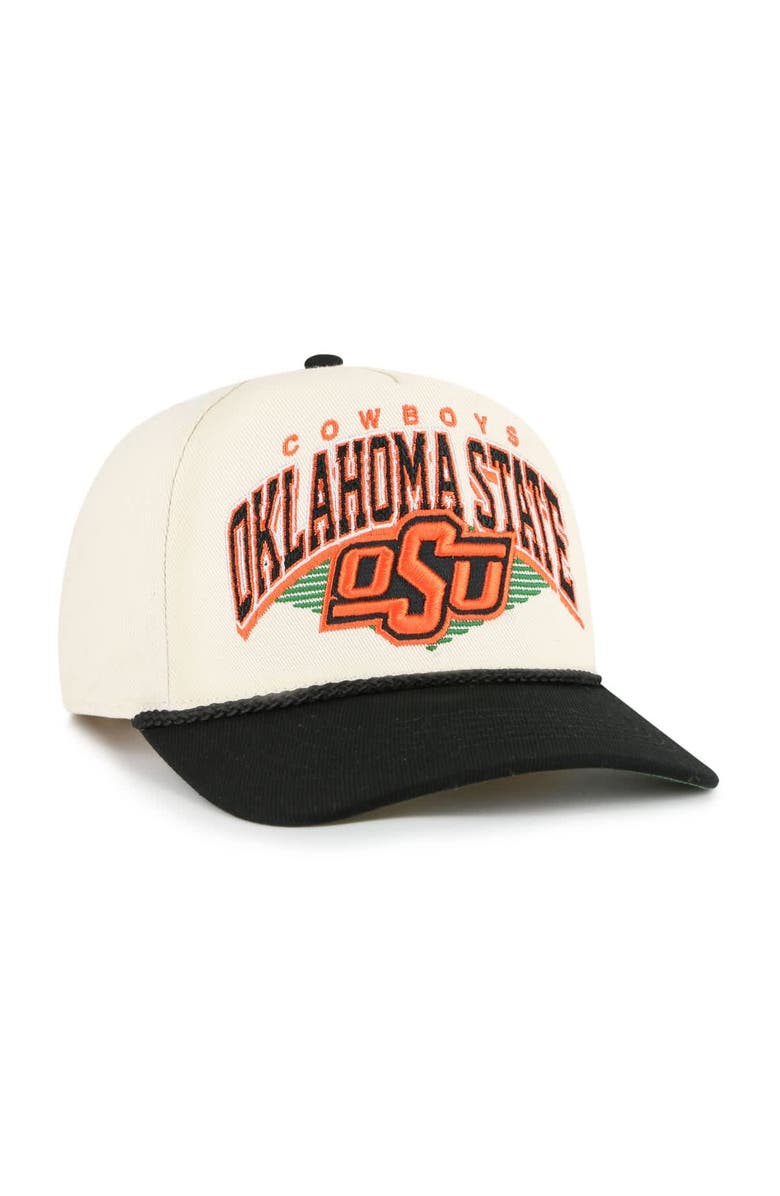 '47 Men's '47 Natural Oklahoma State Cowboys Pomona Two-Tone Rope Hitch Adjustable Hat, Alternate, color, 