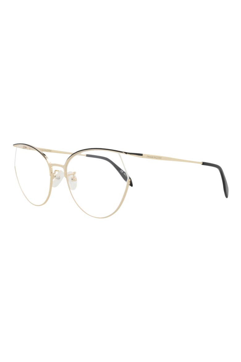 57mm Cat Eye Sunglasses, Alternate, color, GOLD TRANSPARENT