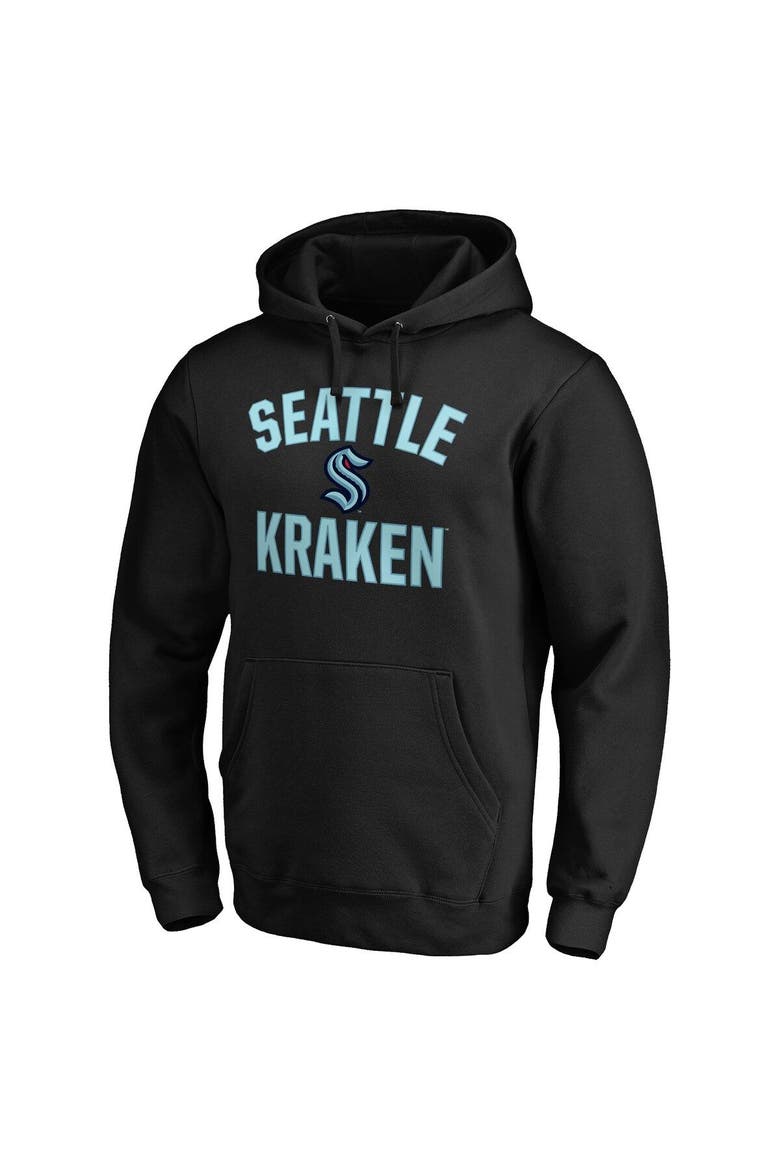 Men's Fanatics Branded Black Seattle Kraken Big & Tall Victory Arch Pullover Hoodie, Alternate, color, Black