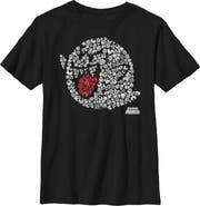 NINTENDO Boy's Nintendo Super Mario Boo Ghost Mosaic  Graphic T-Shirt
