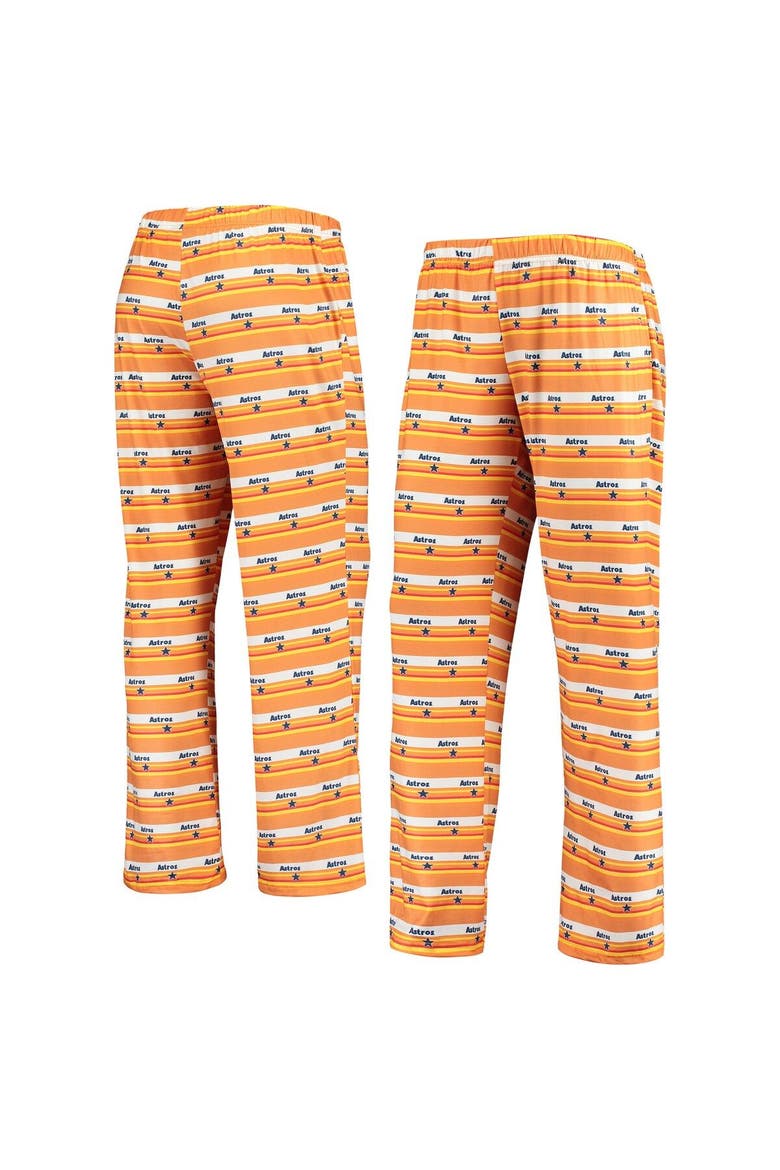 Women's Orange Houston Astros Retro Print Sleep Pants, Main, color, Orange