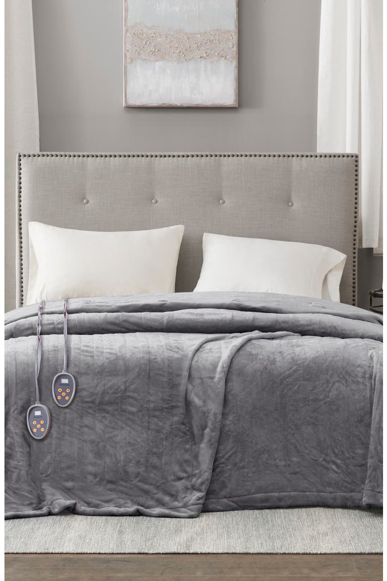 Heated Blanket, Alternate, color, GREY