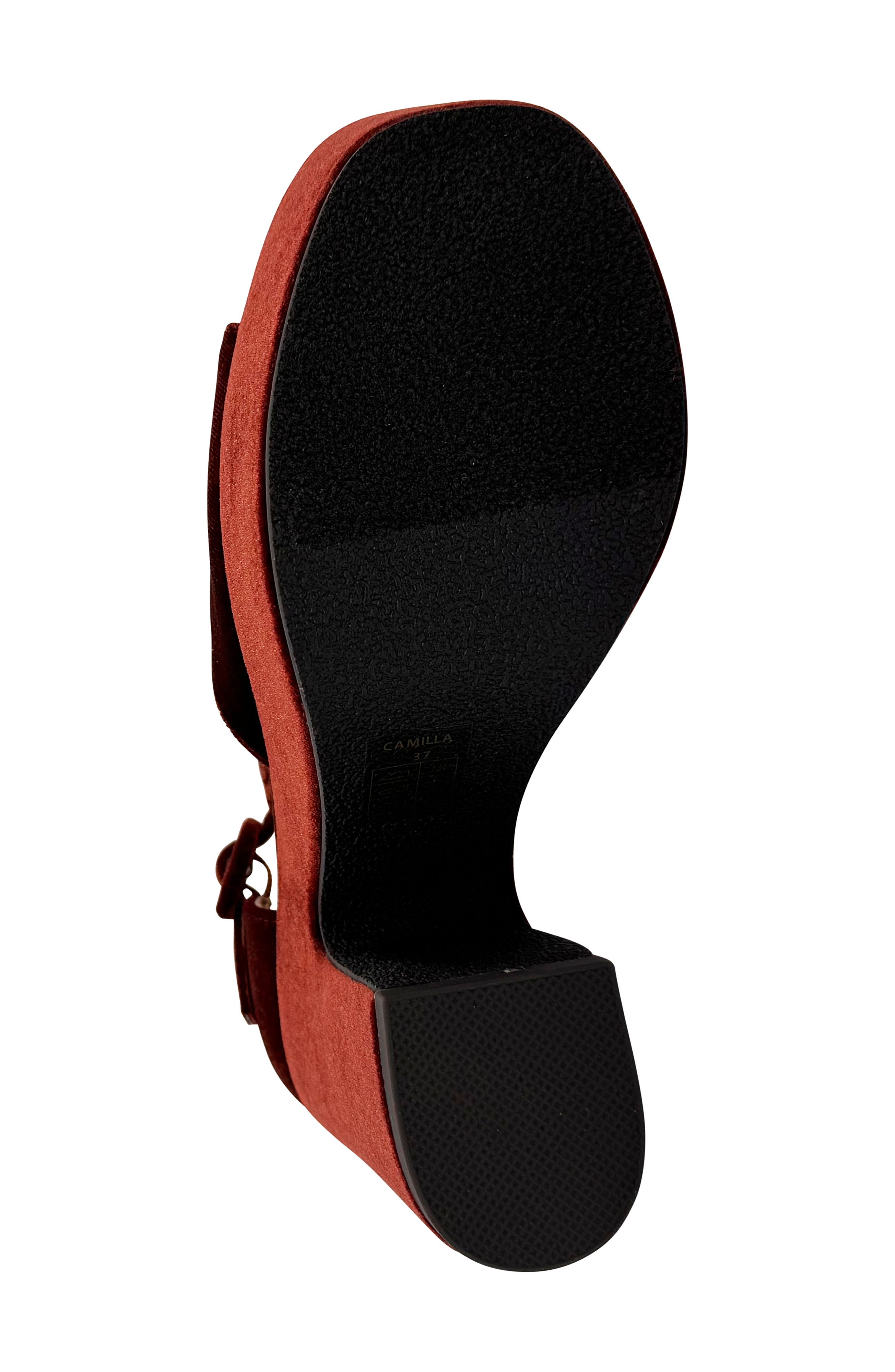 CHELSEA CREW Quill Sandal, Alternate, color, Rust Velvet