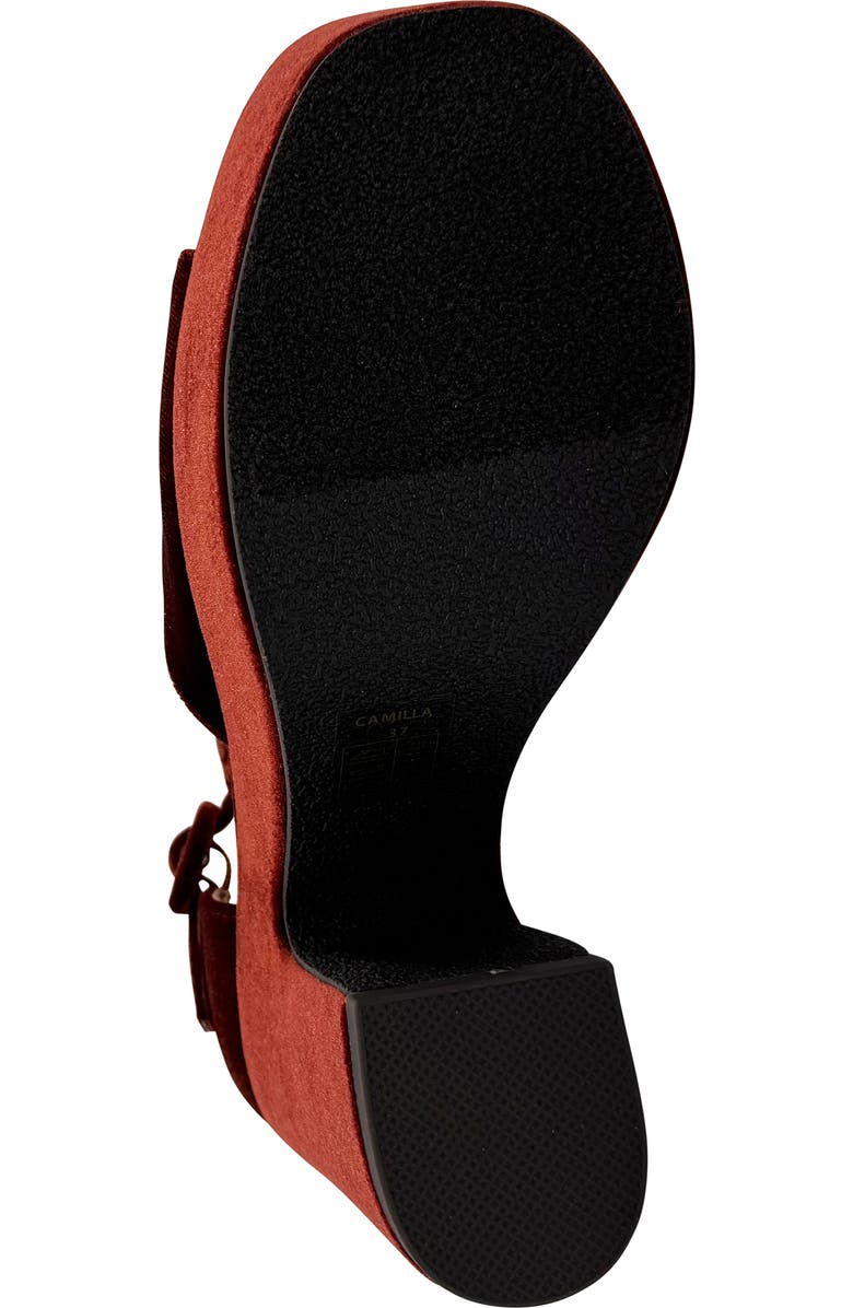 CHELSEA CREW Quill Sandal, Alternate, color, Rust Velvet