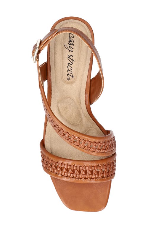 Easy Street Rowan Half D'orsay Sandal In Tan