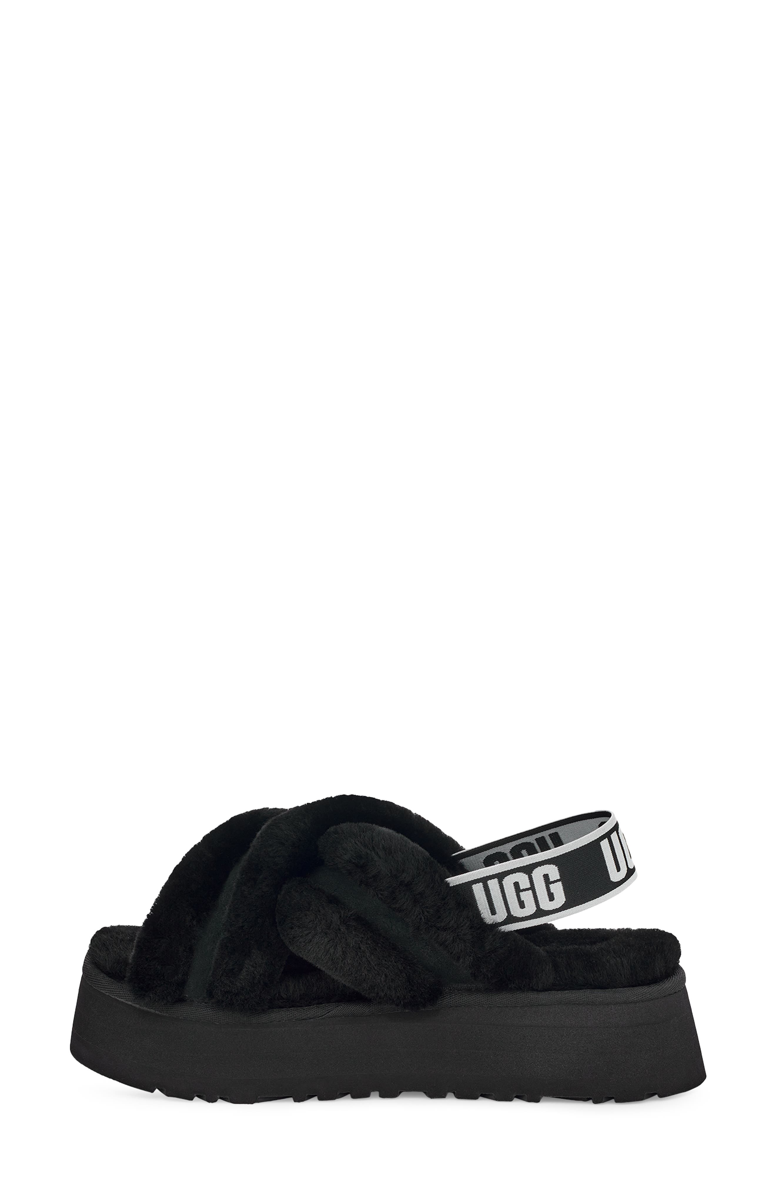 UGG<sup>®</sup> Disco Cross Genuine Shearling Slide, Alternate, color, 