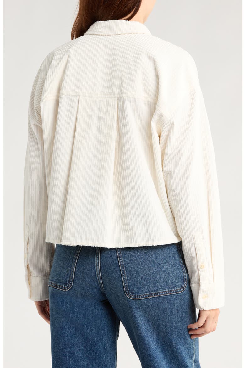 Variegated Corduroy Button-Up Shirt, Alternate, color, LIGHTHOUSE