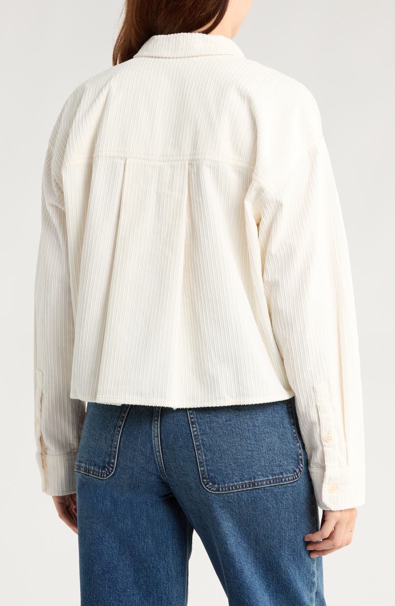 Madewell Variegated Corduroy Button-Up Shirt, Alternate, color, Lighthouse