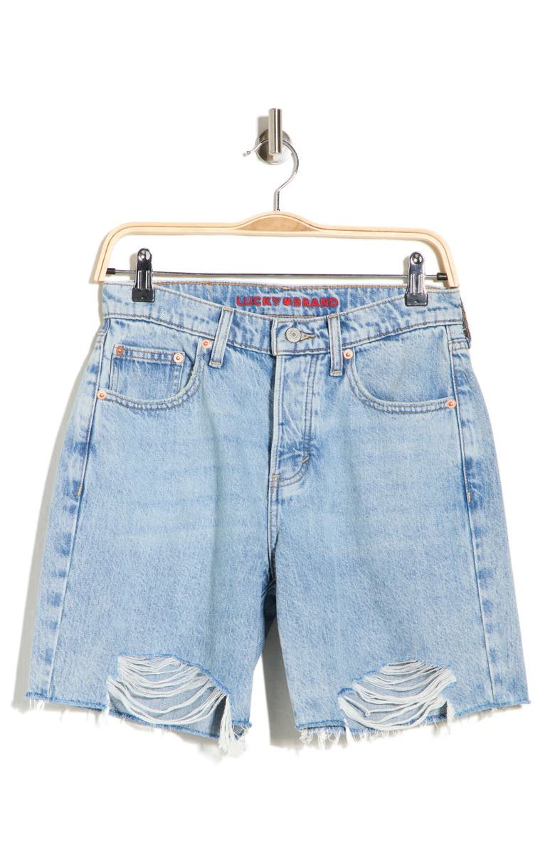 Lucky Brand Baggy Denim Bermuda Shorts, Main, color, Come Up Wash