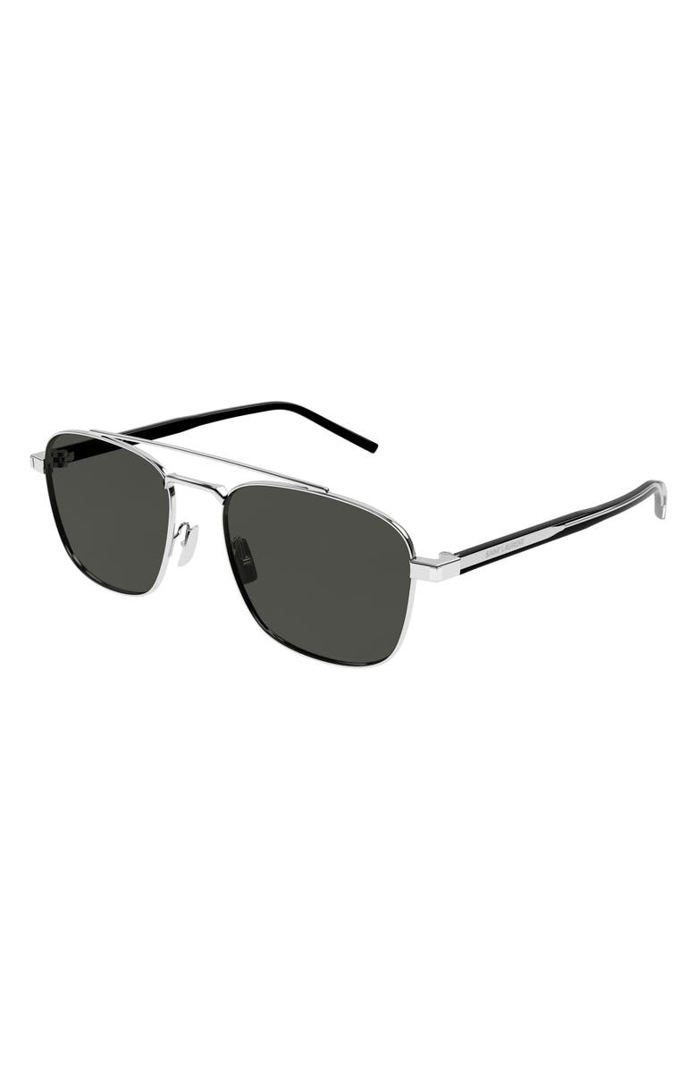 Saint Laurent 56mm Aviator Sunglasses, Alternate, color, 