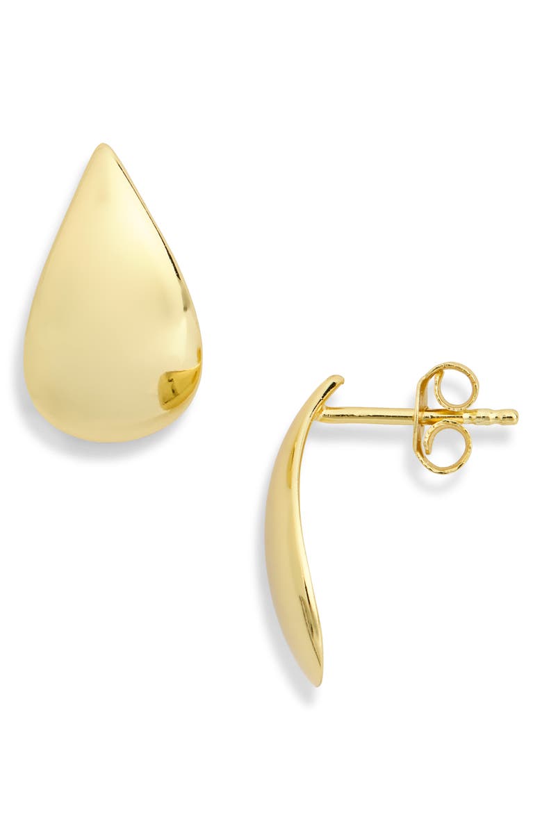 ARGENTO VIVO Thin Teardrop Earrings, Main, color, Gold