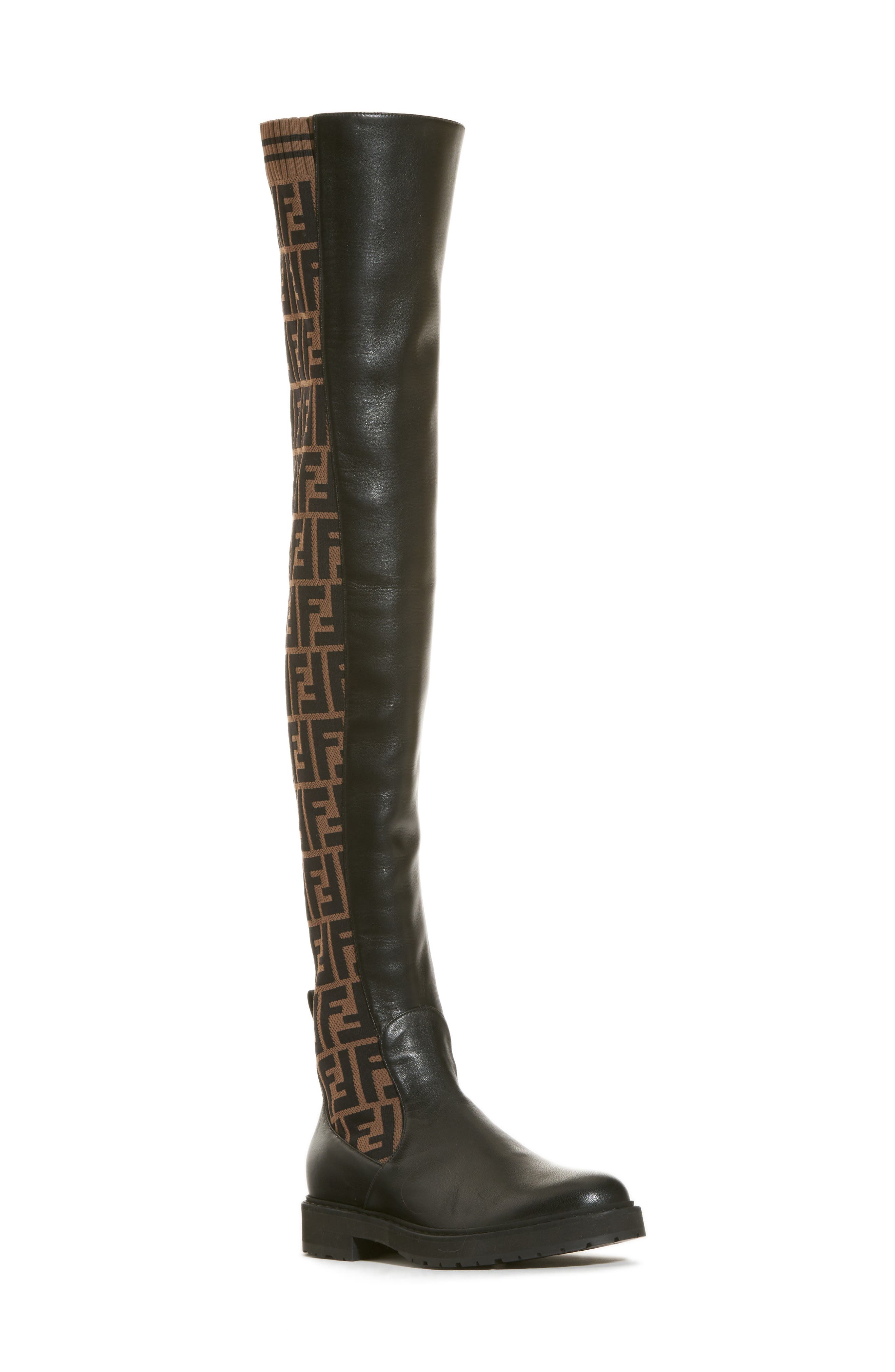 Fendi Rockoko Over the Knee Boot, Main, color, 