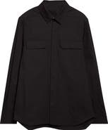 Rick Owens Webbed Strap Stretch Cotton Overshirt