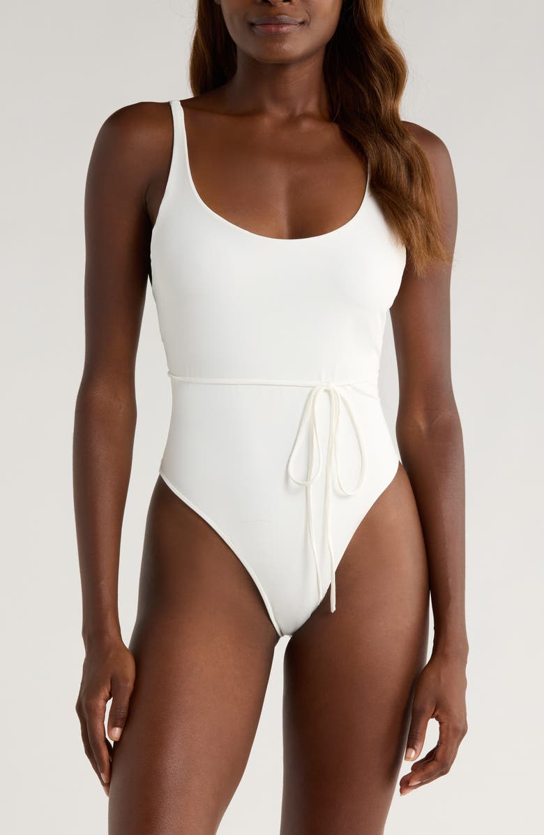 Bardot Rena Sleeveless Stretch Nylon Bodysuit, Main, color, Orchid White