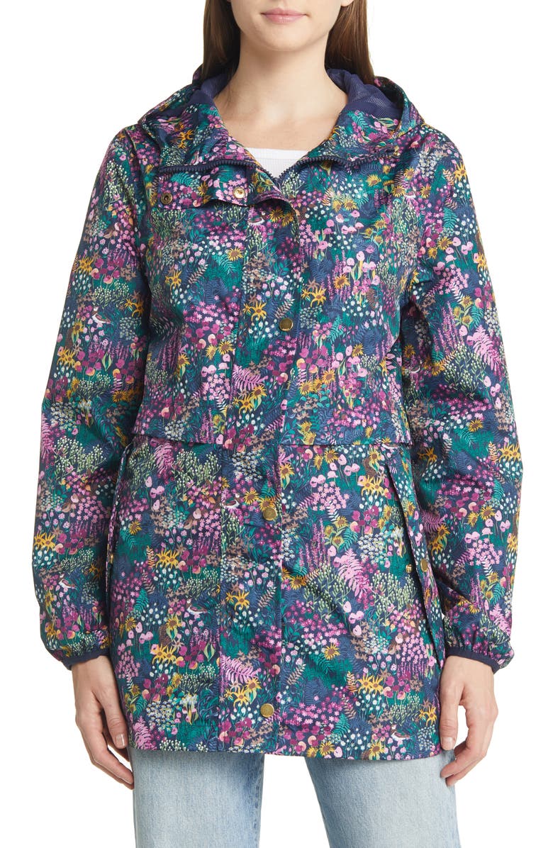 Joules Brookside Animal Print Raincoat, Alternate, color, 