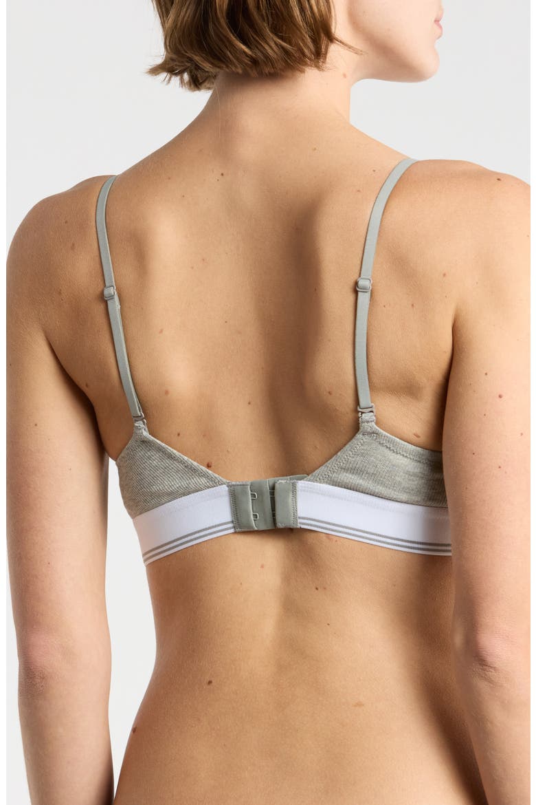 Balance Rib Push Up Plunge Bra, Alternate, color, GREY HTR