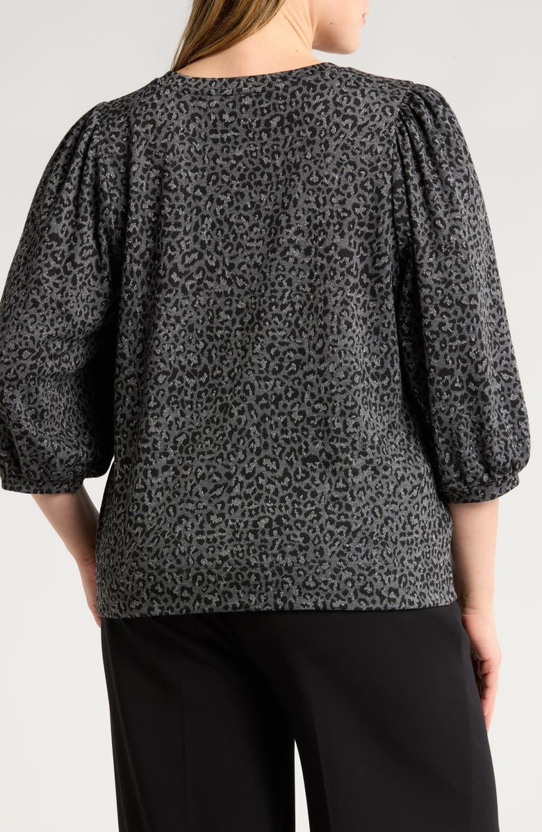 Anne Klein Animal Jacquard Top, Alternate, color,