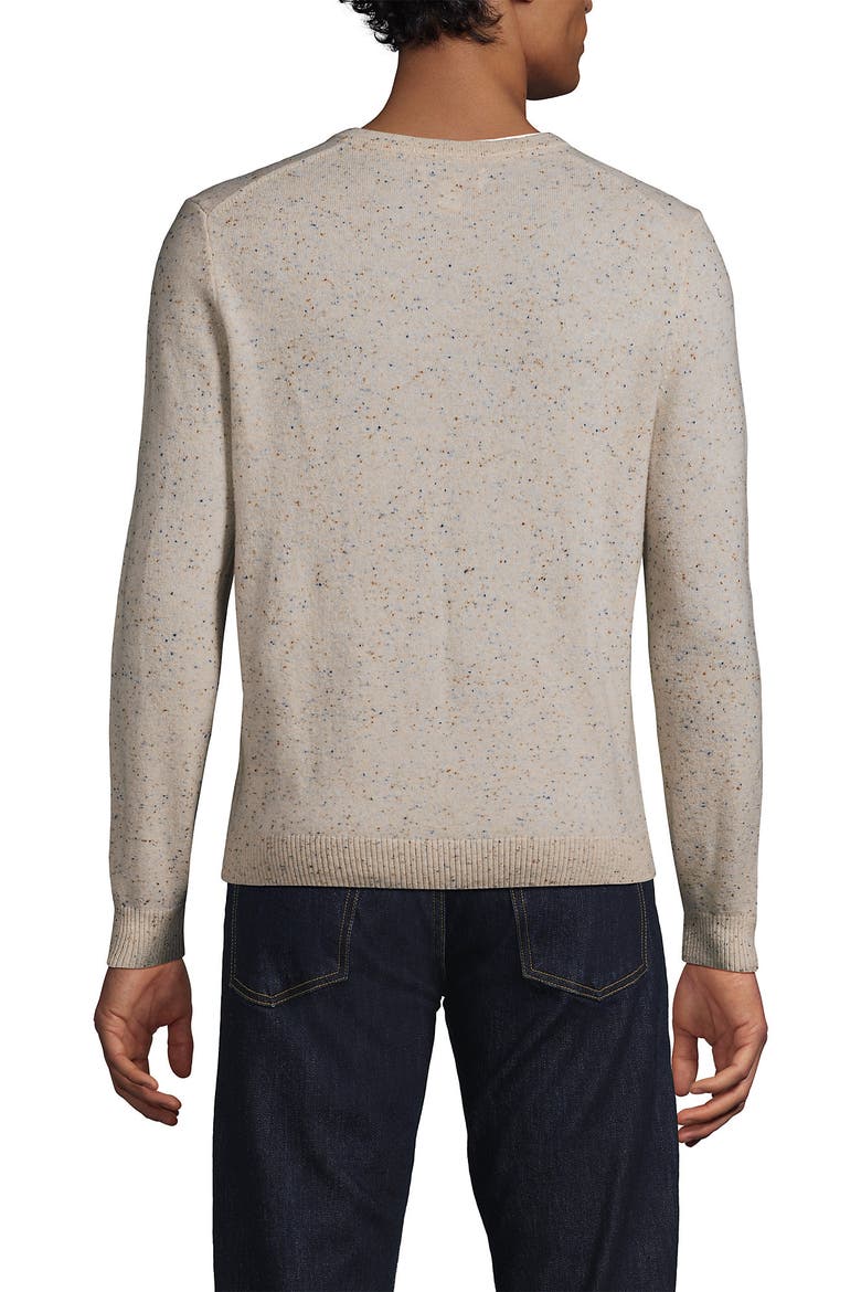 Fine Gauge Cashmere V-neck Sweater, Alternate, color, Solstice Donegal