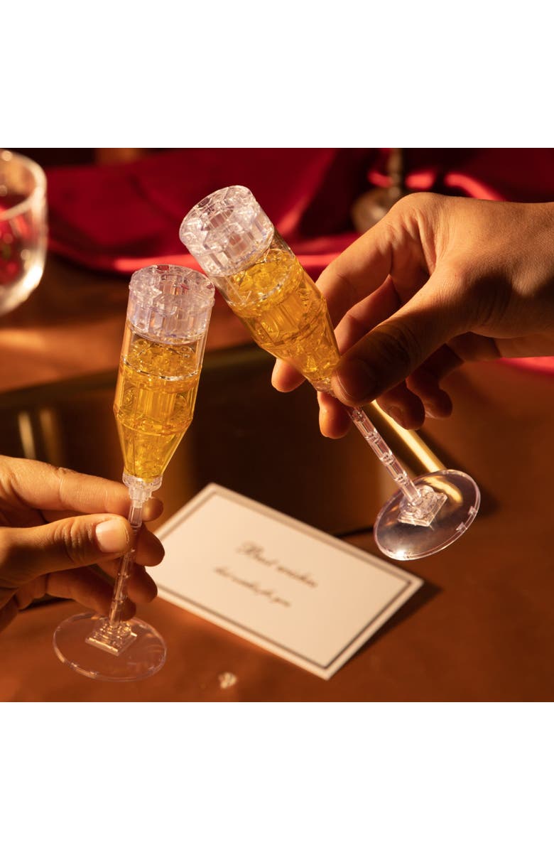 Brickcraft Valentines Chateau de Brick Bottle Building Set, Alternate, color, Yellow