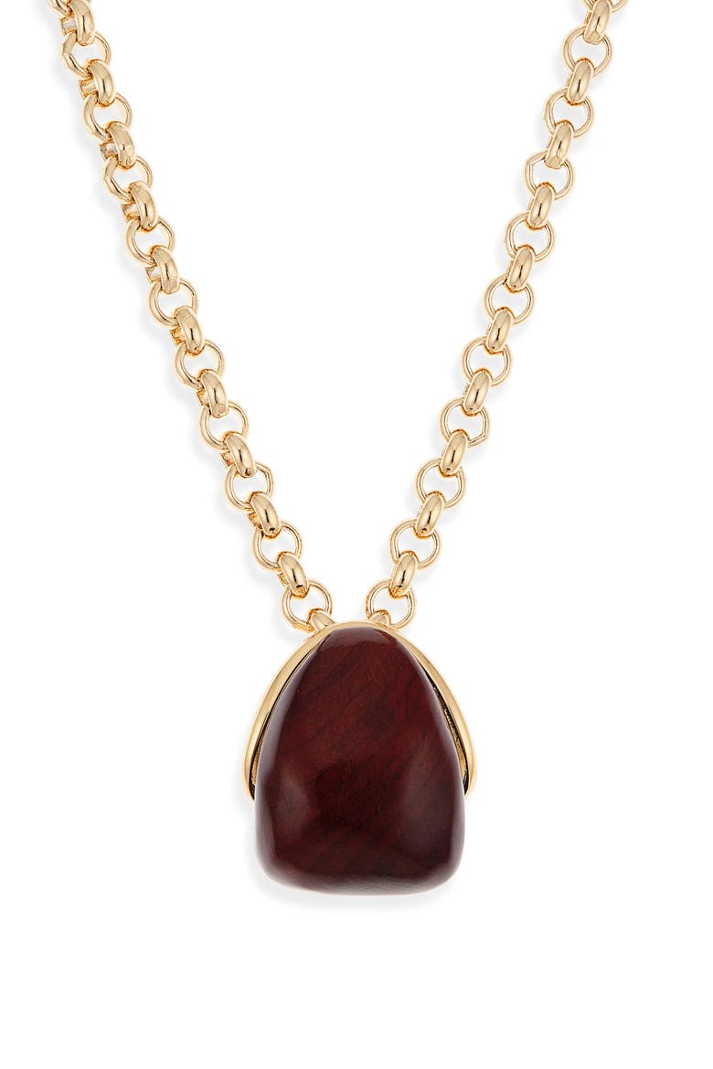 Le Pendant Raisin Necklace, Main, color, GOLD / BROWN