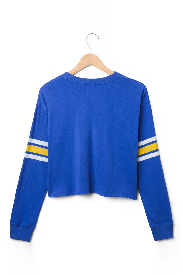 Rams Retro Cropped Graphic Sweatshirt, Alternate, color, LIBERTY